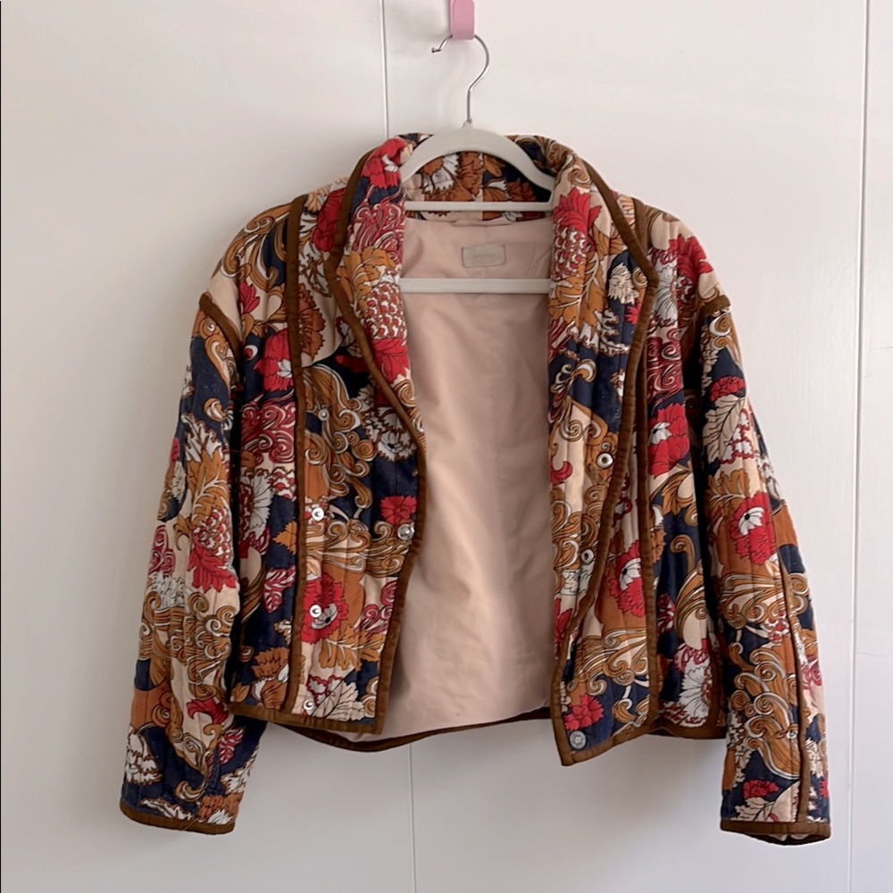Mother Colorful Floral Quilted Jacket